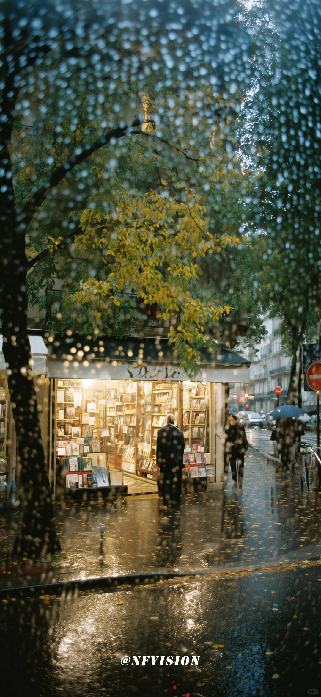原创壁纸 | 雨日书店