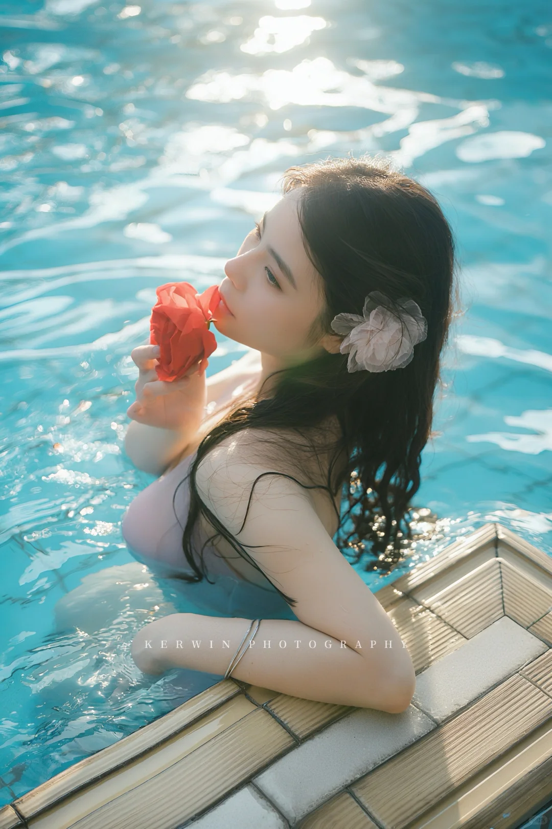 太爱这个泳池look了！💦