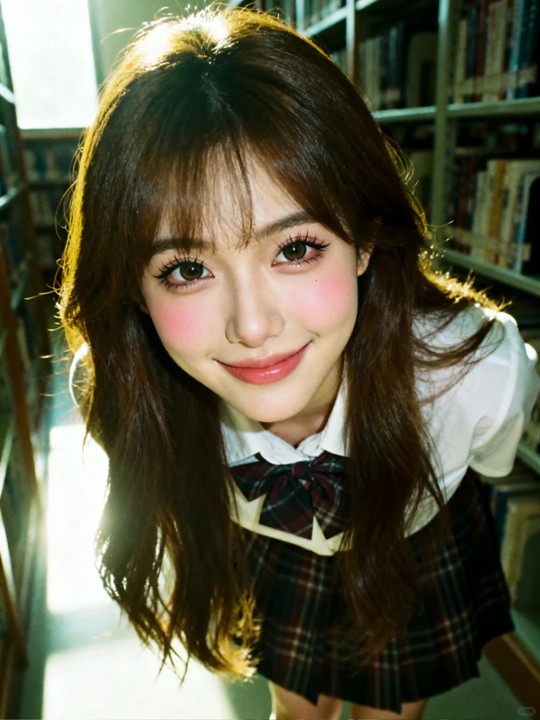 图书馆日系jk写真｜AI生成‼️