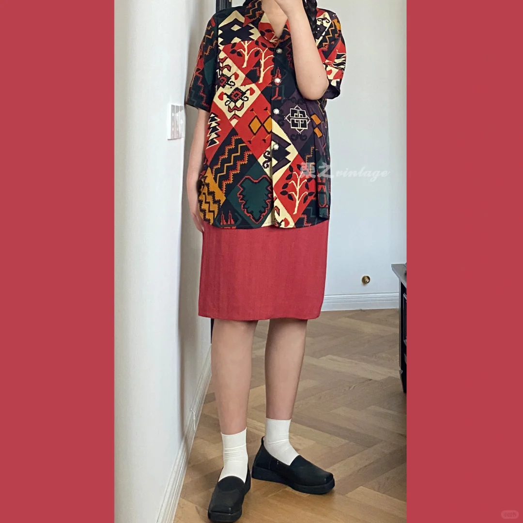 复古穿搭🎞vintage女孩一周不重样衬衫合集