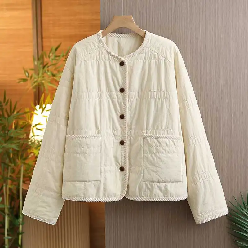 2025秋冬新款爆款夹棉轻薄棉衣外套女💫