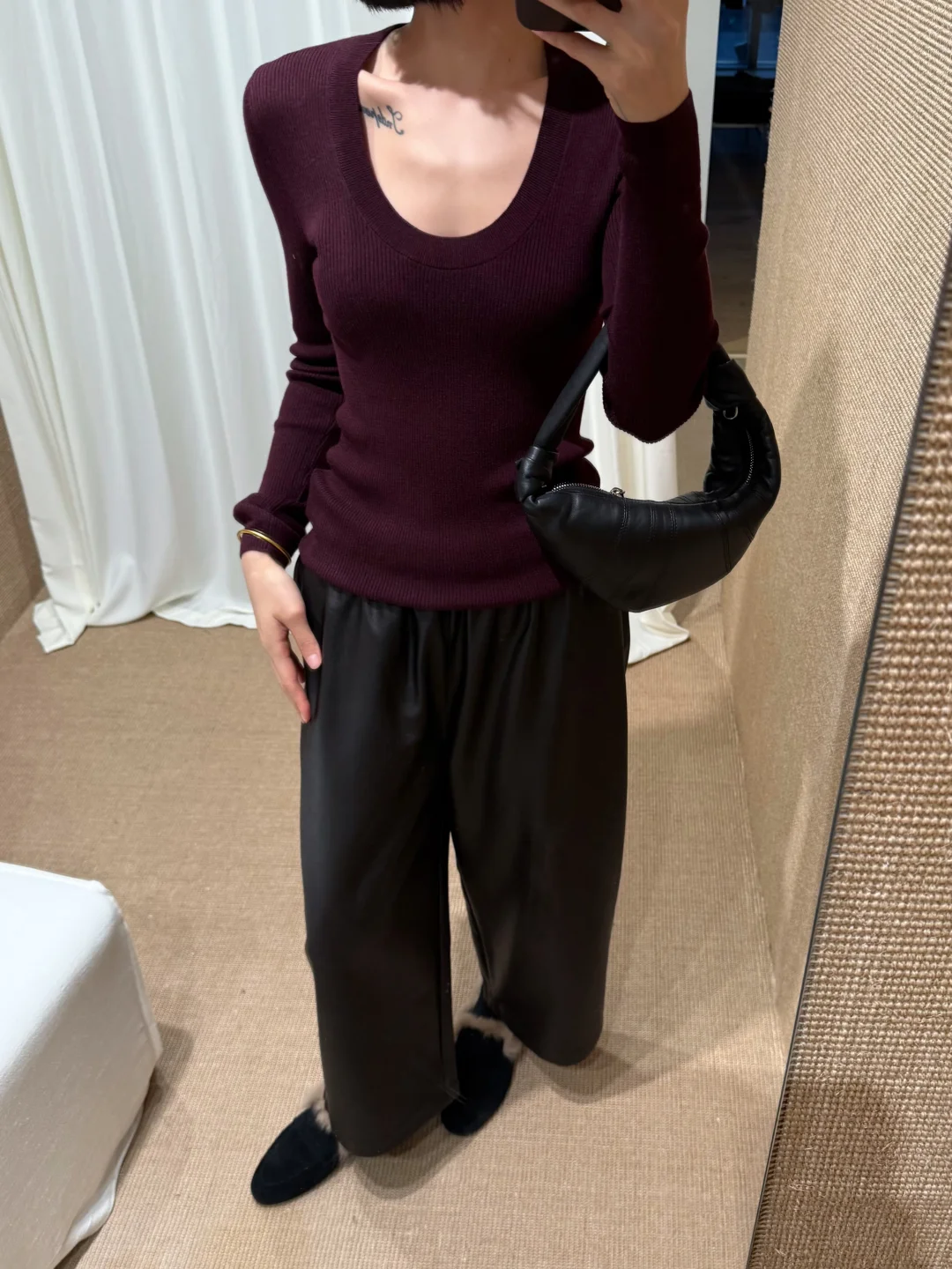 一眼沦陷的乌梅紫针织打底🍇高冷御姐范～