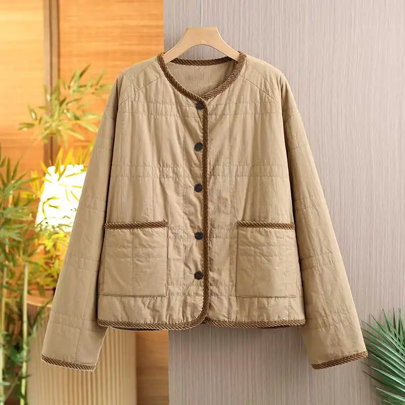 2025秋冬新款爆款夹棉轻薄棉衣外套女💫
