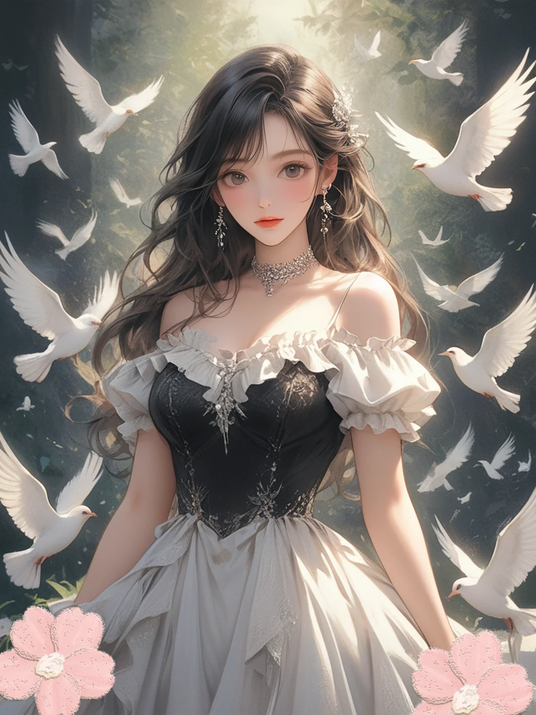 美丽优雅的天使公主女孩主角明星时尚大片