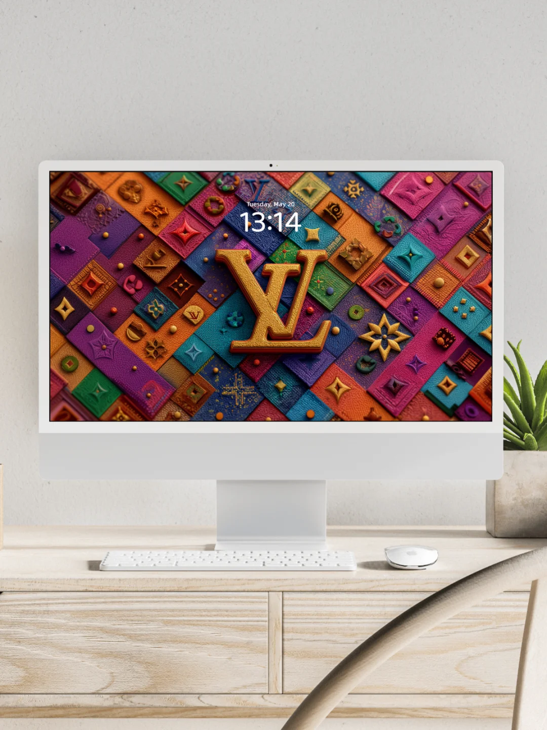 LV壁纸 l 水彩拼贴