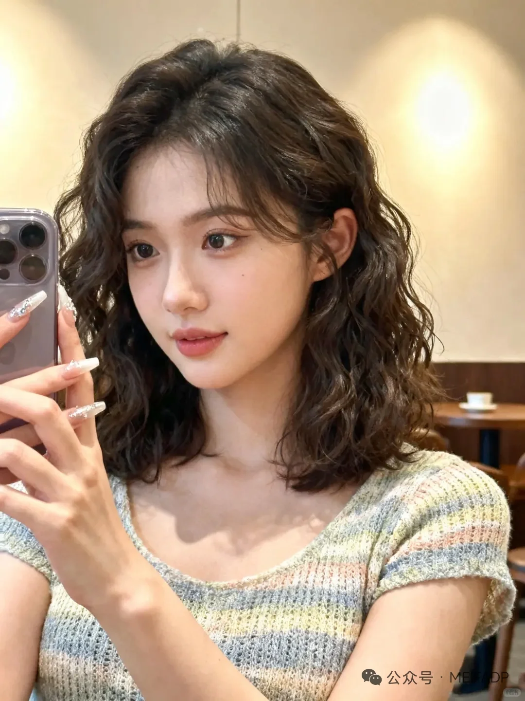 被这个短发惊艳了！卷卷的