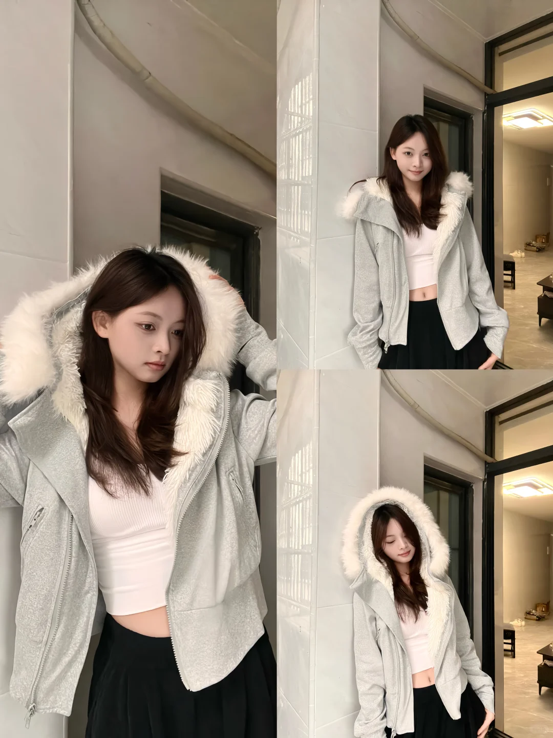 时髦的氛围感穿搭～～～