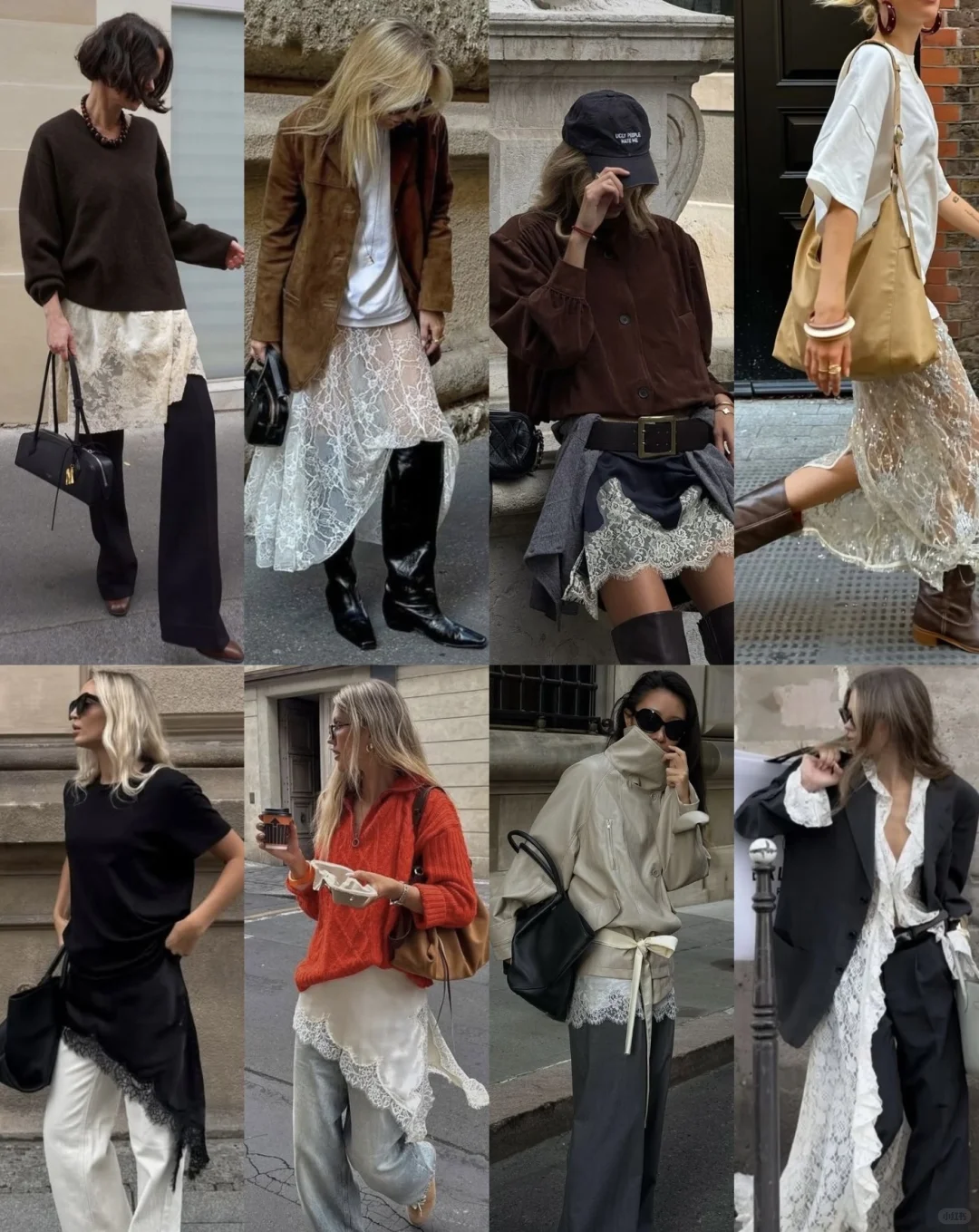 蕾丝单品叠穿-穿搭