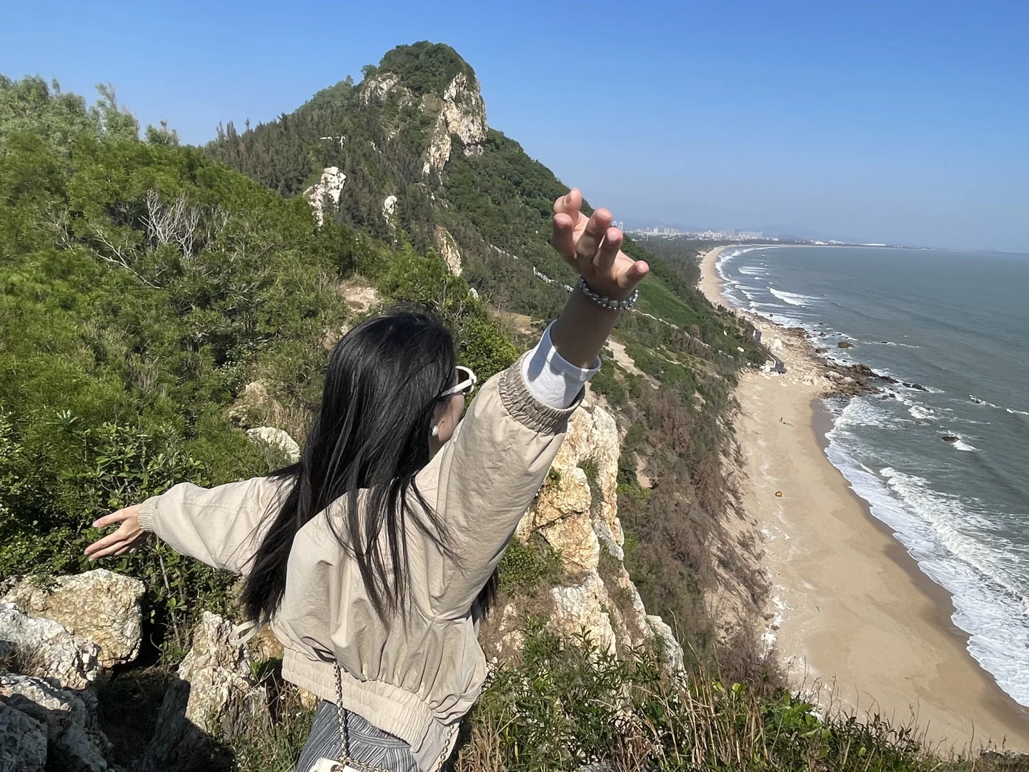 很韩系的上山又下海的海边拍照📷