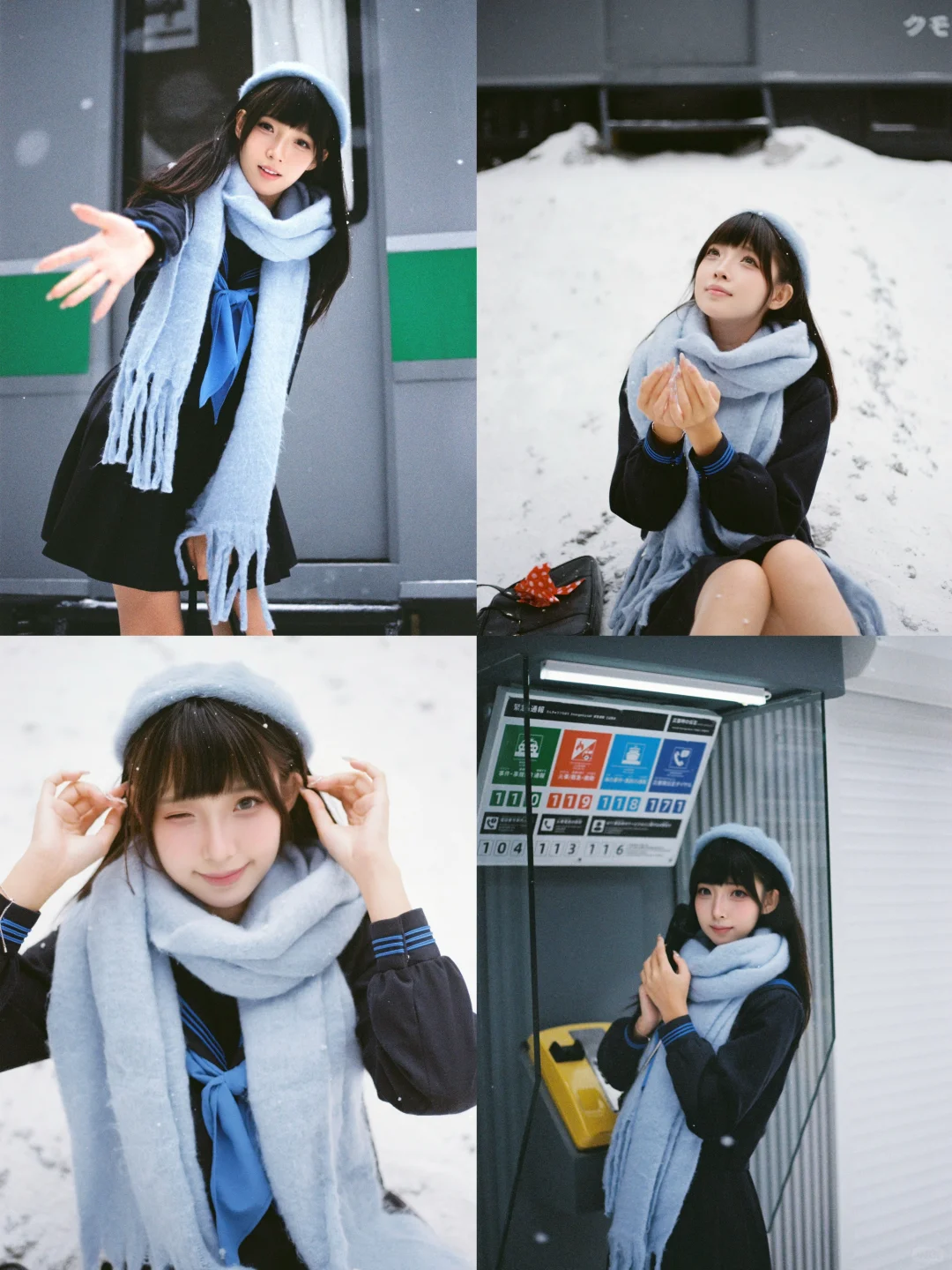 广州约拍｜胶片日系Jk雪景写真📷❄️