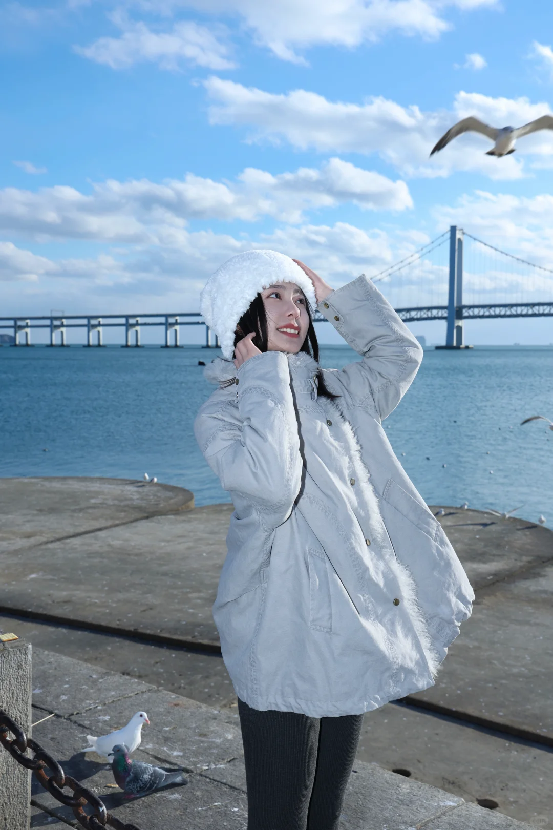 和大海蓝天颜色适配度很高的一套穿搭🩵🤍