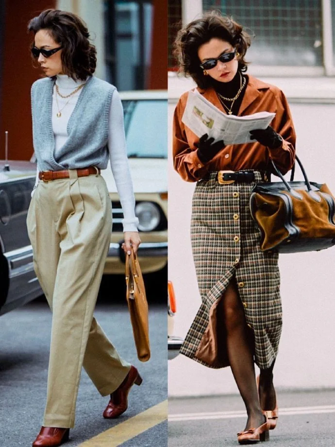 港式复古穿搭，一键穿越90年代复古港风女郎