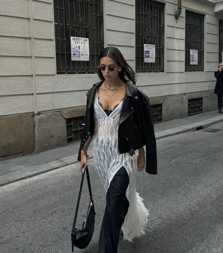 蕾丝单品叠穿-穿搭