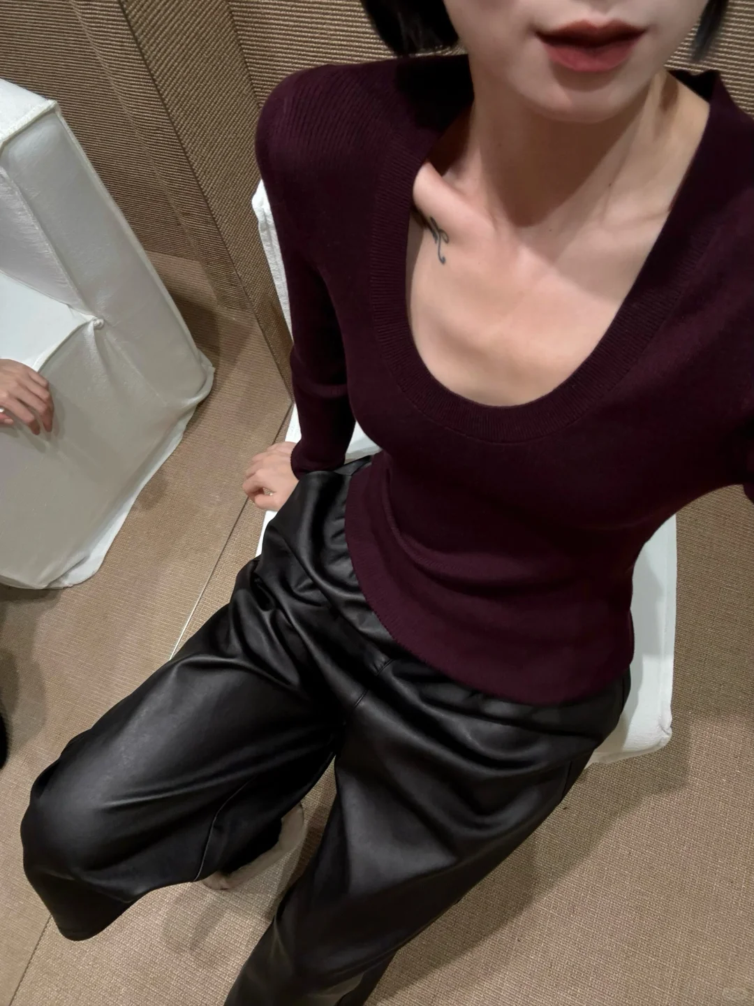 一眼沦陷的乌梅紫针织打底🍇高冷御姐范～
