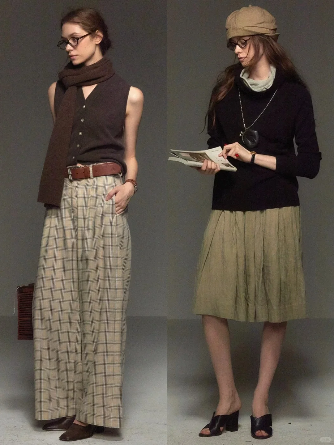 “时尚女编辑”90年代复古穿搭