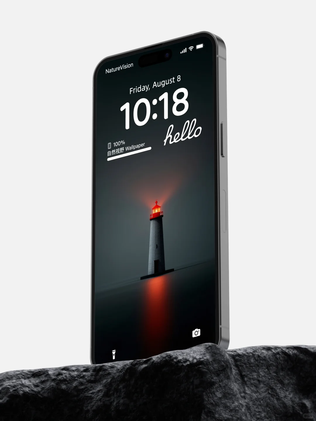 雾夜灯塔丨赤光穿霾的沉寂张力丨4K风景壁纸