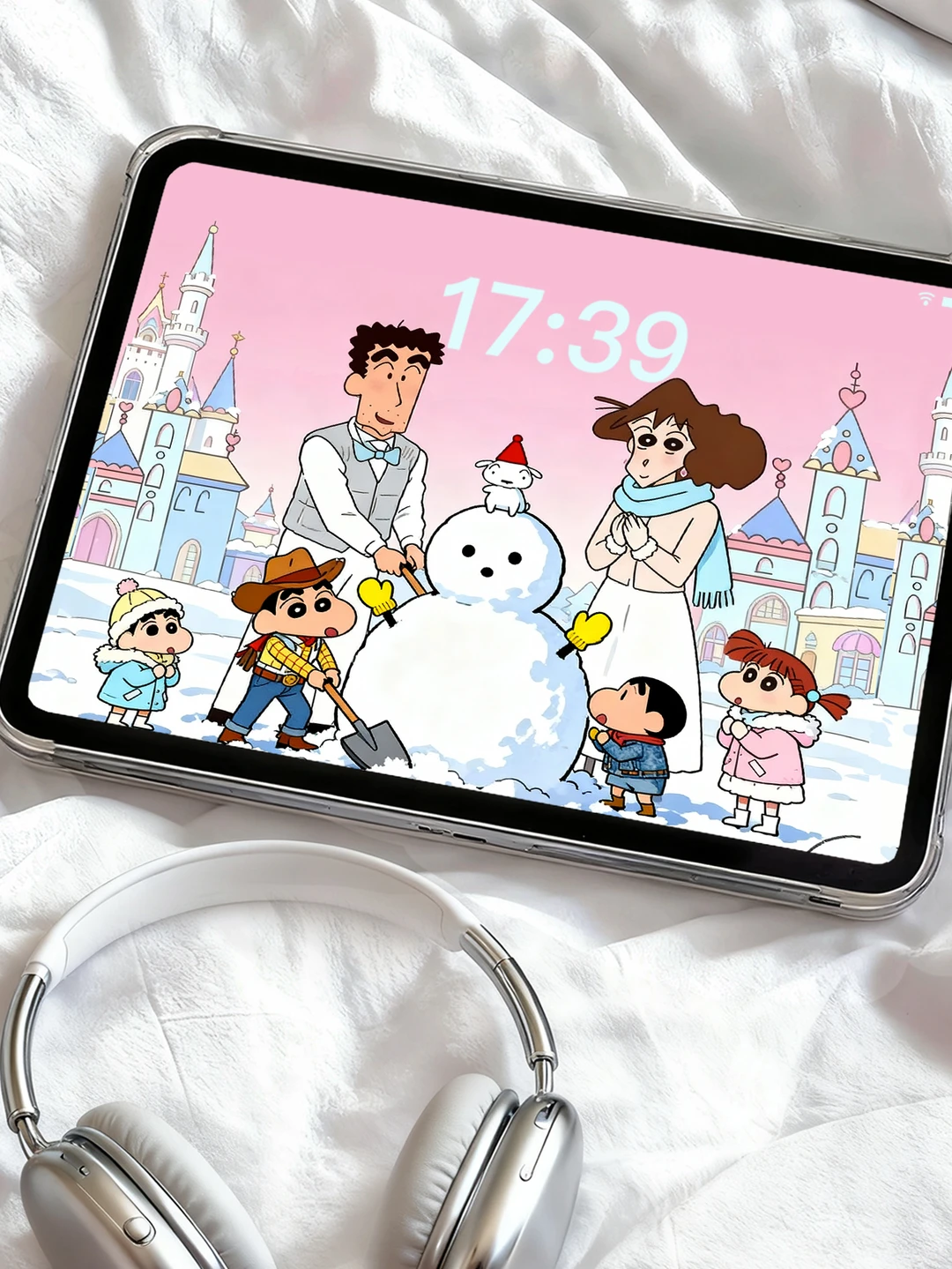 15 - 平板壁纸 | 小新家冬日|蜡笔小新壁纸