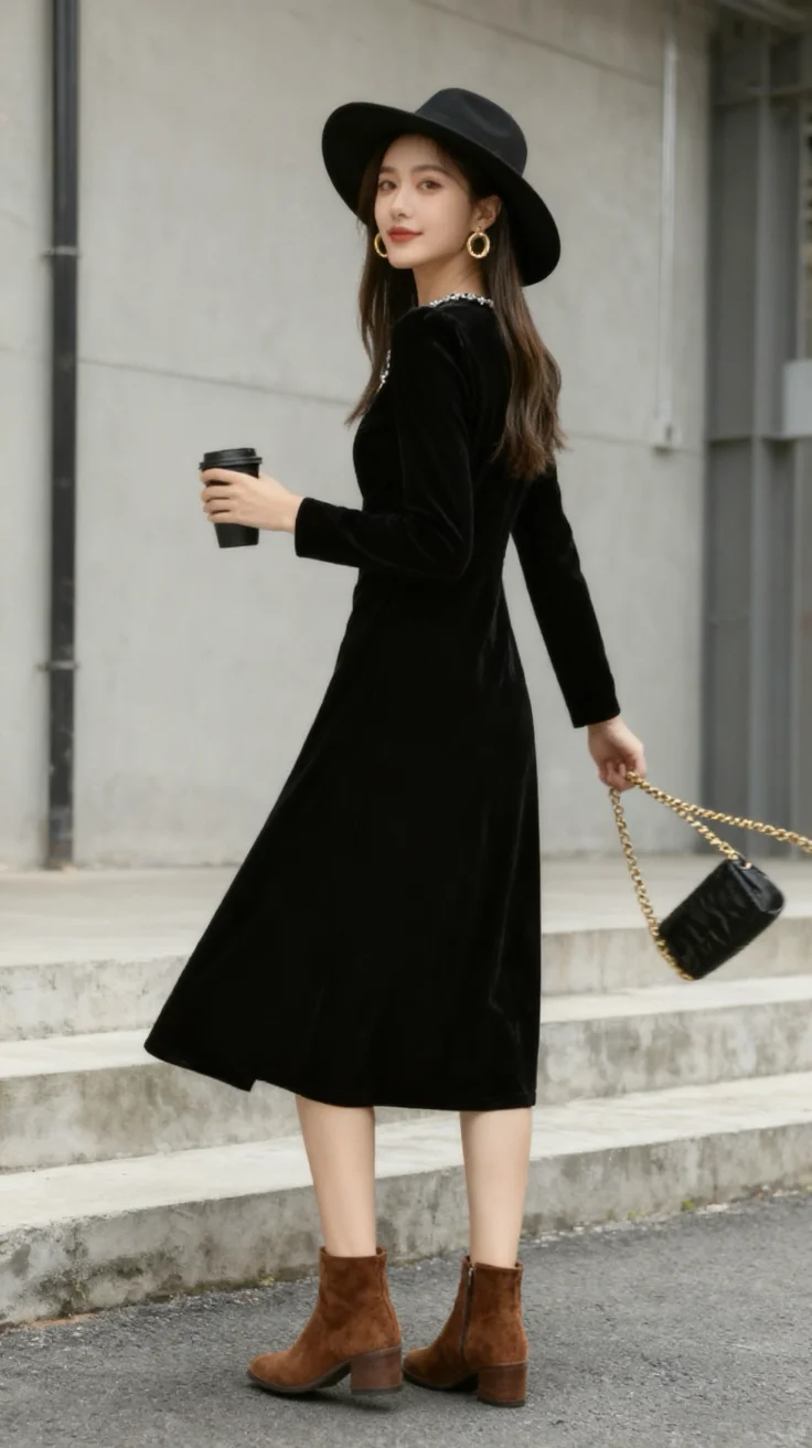 这套装扮有点高级的韵味～