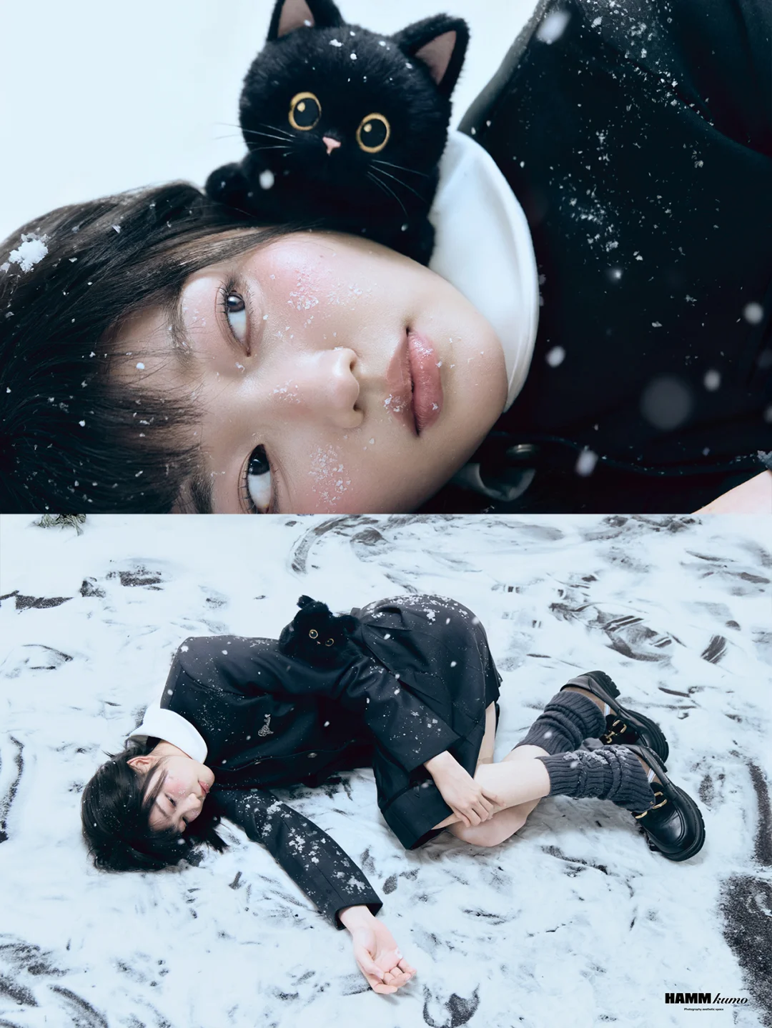 “雪地里的黑猫❄️🐈‍⬛”｜冬日写真