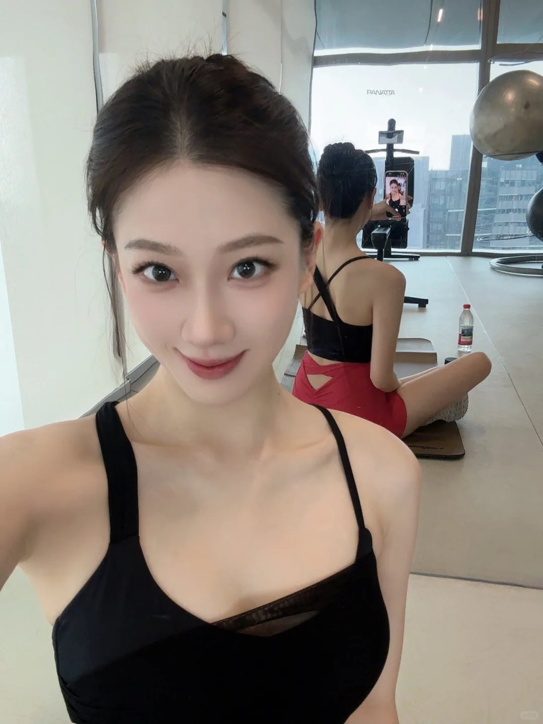 健身OOTD｜🖤black&pink💖