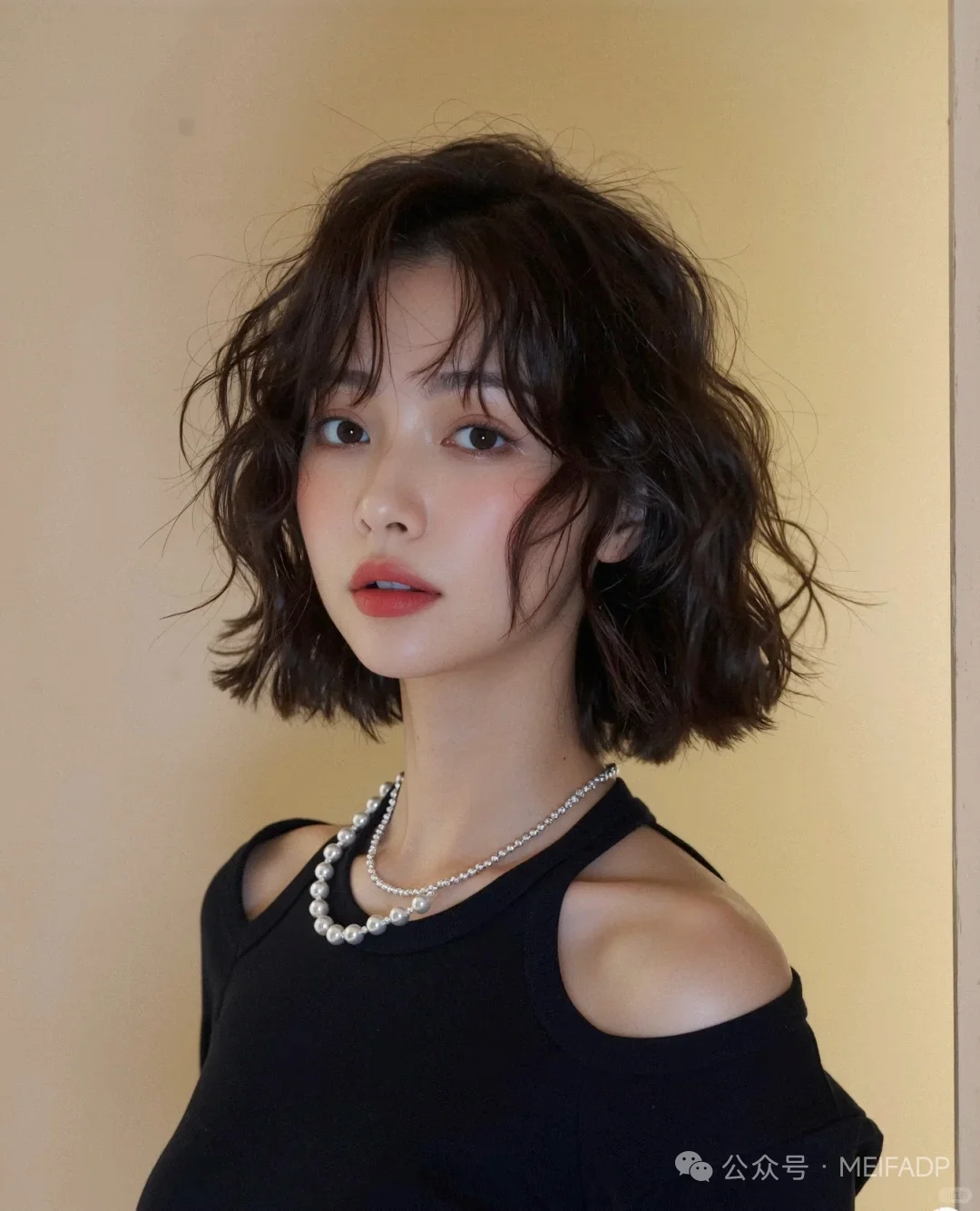 被这个短发惊艳了！卷卷的