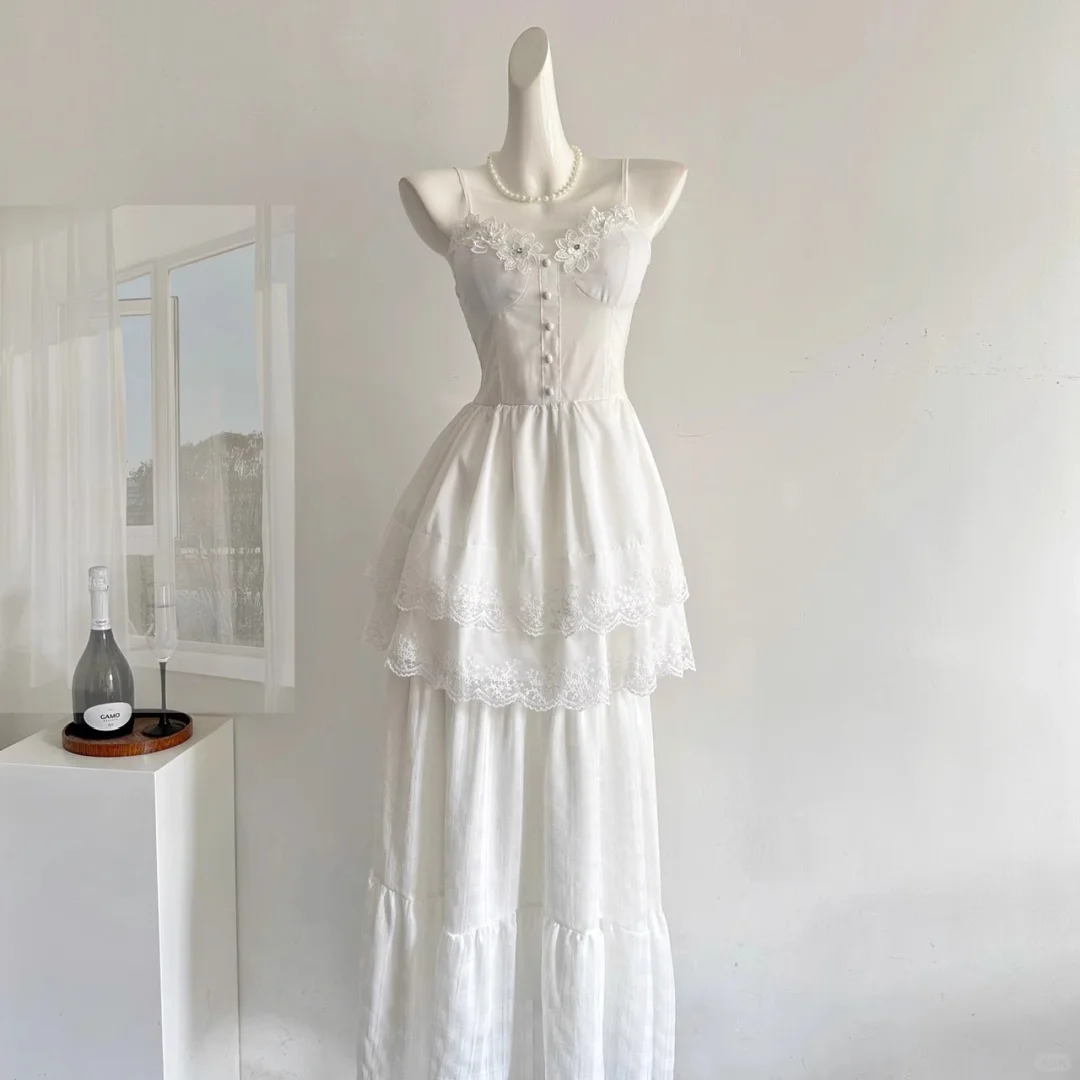 蕾丝吊带两件套