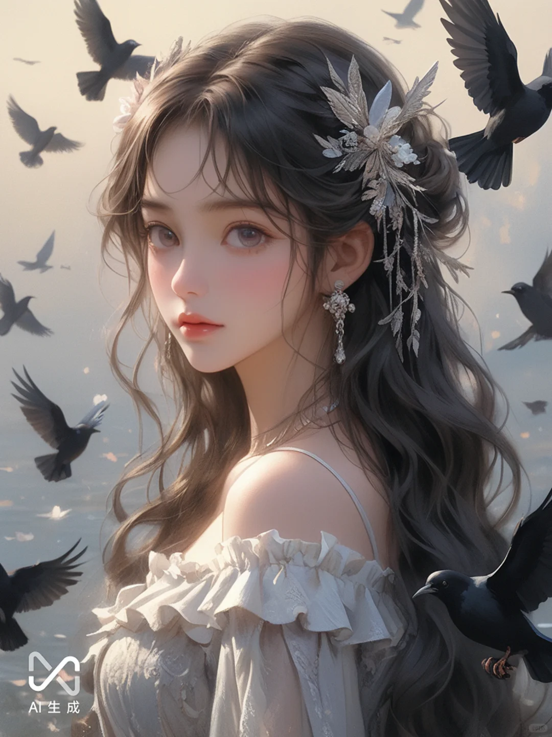 美丽优雅的天使公主女孩主角明星时尚大片