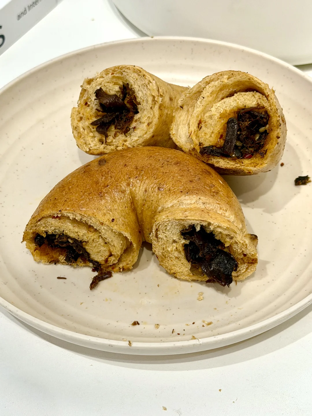 吃上了吃上了🤣鸡纵菌烧椒牛肉丝贝果