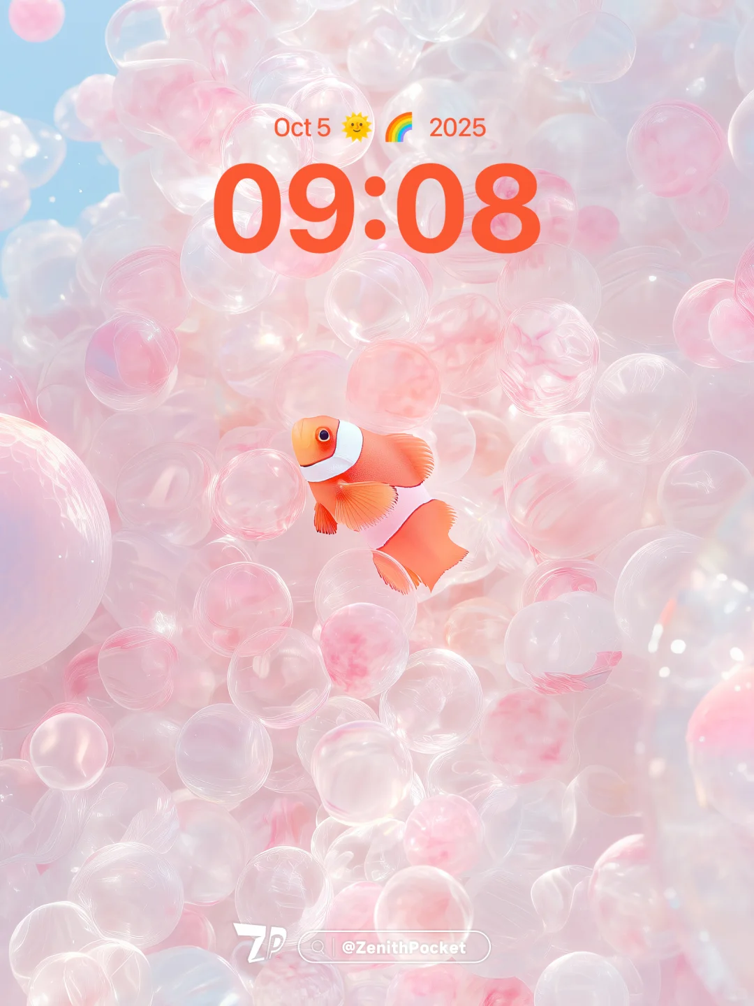 气泡小丑鱼｜高清壁纸｜232