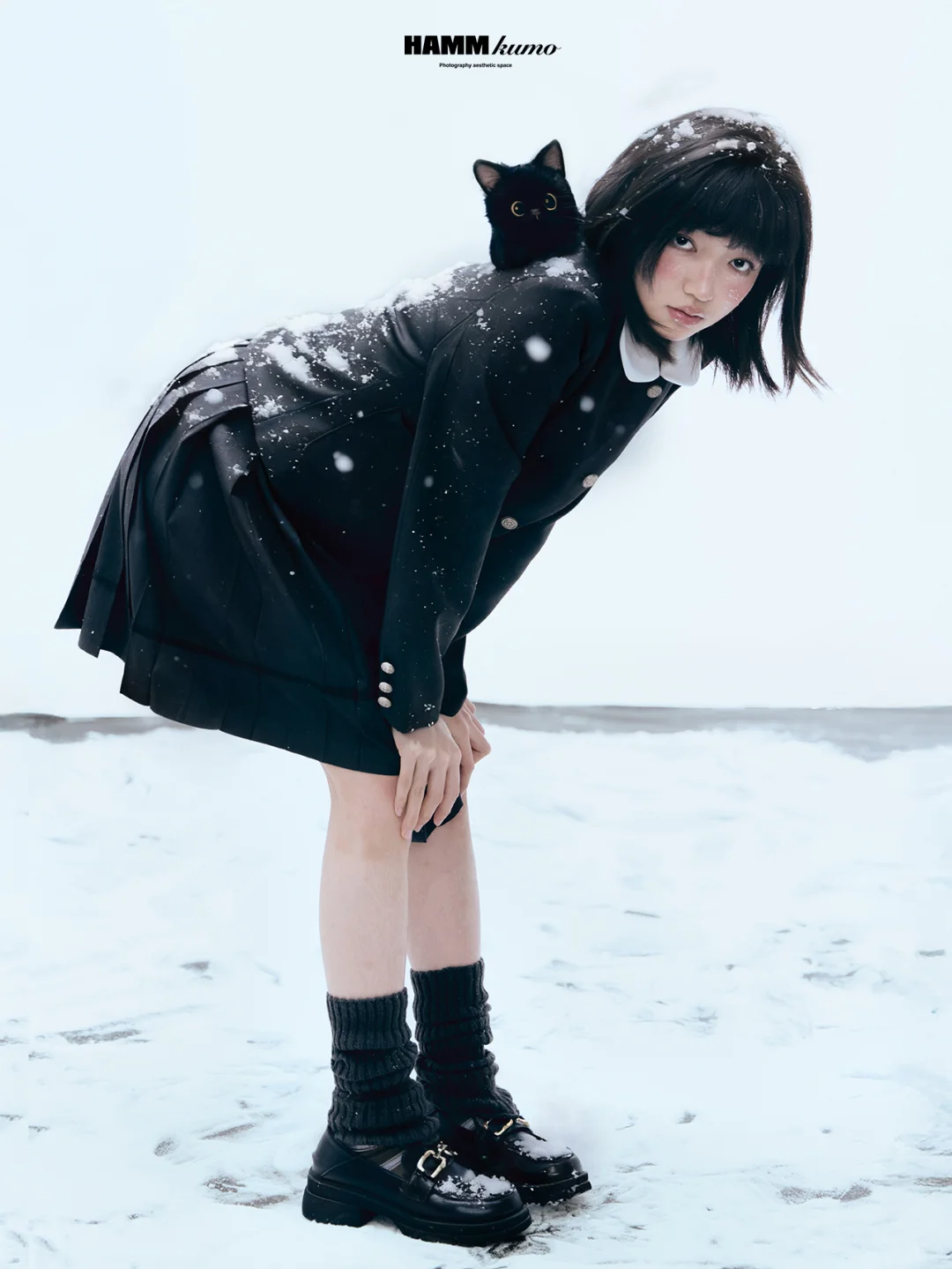 “雪地里的黑猫❄️🐈‍⬛”｜冬日写真