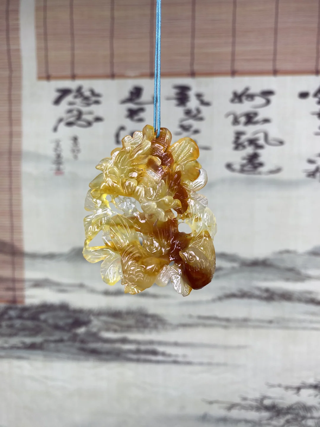 🎀【一眼心动！天然岫玉花玉「喜上眉稍吊坠】