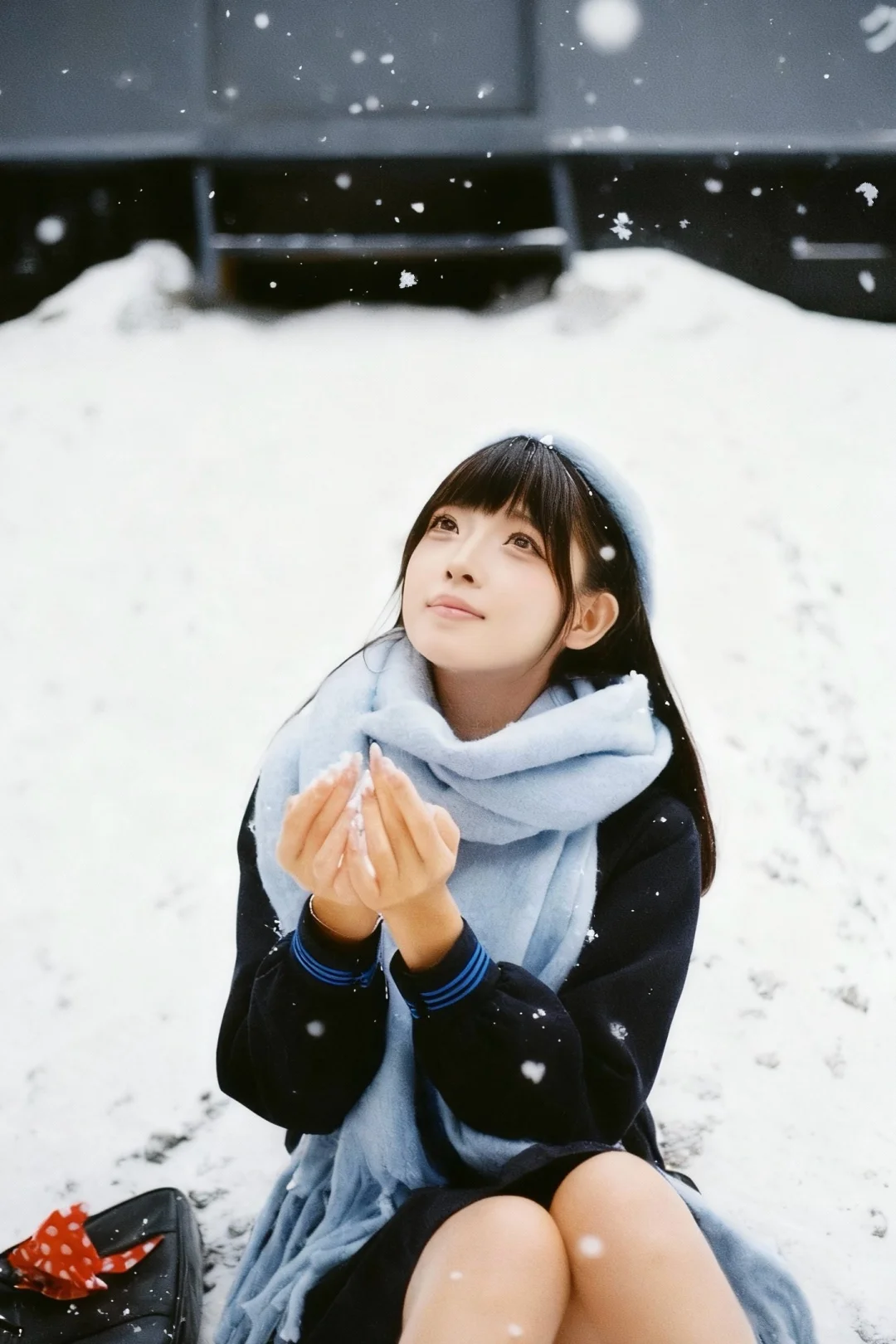 广州约拍｜胶片日系Jk雪景写真📷❄️