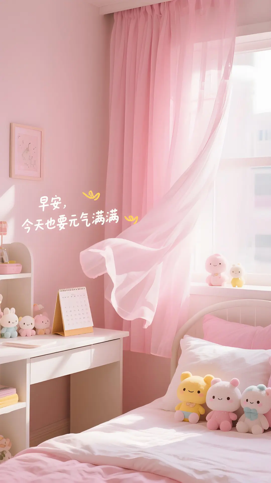 早安壁纸｜新的一天如桃花般甜美