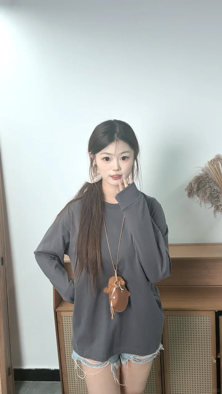 轻装入秋🍂纯棉长袖✨万物皆可搭公式！