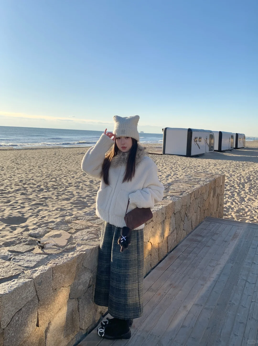 🌊冬天的海边真是好适合松弛感穿搭