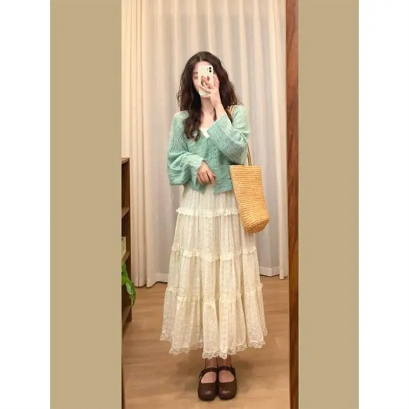 💙法式蓝裙上新啦！通勤穿搭太绝了