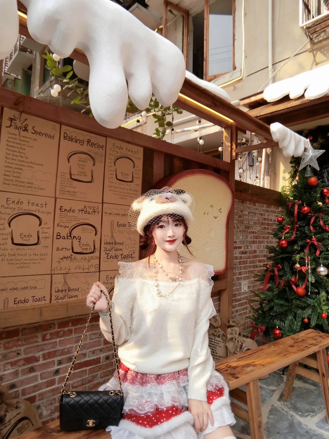 Snidel 秋冬精致蕾丝毛衣|Ootd