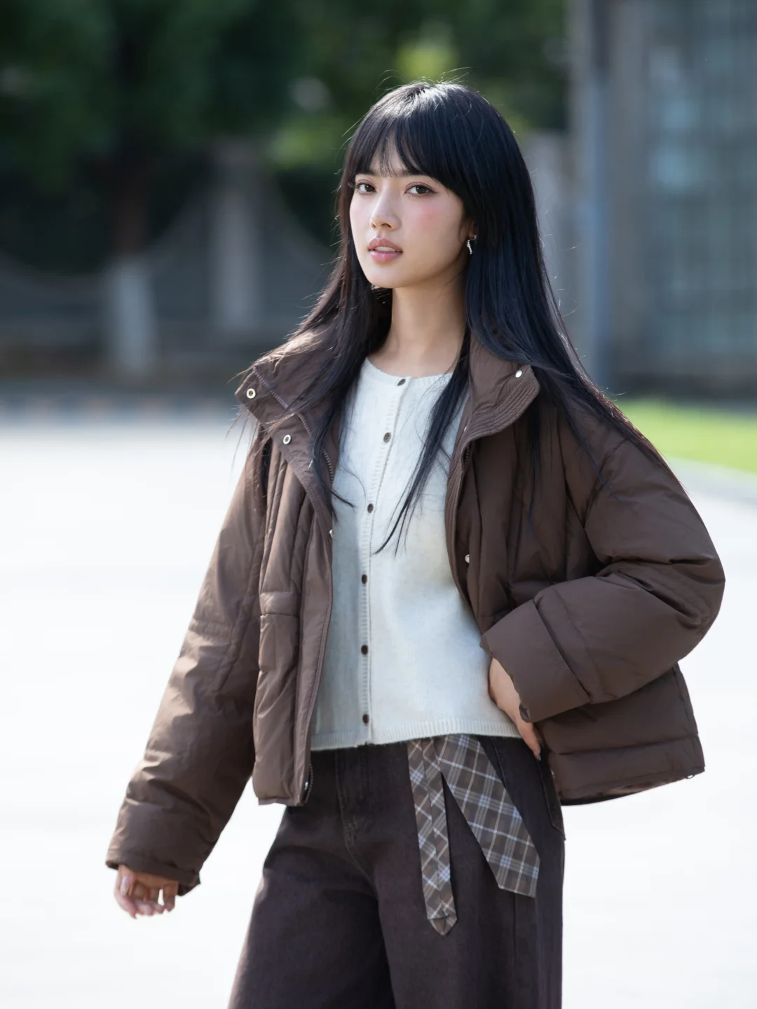 挖到宝！复古棕羽绒服显瘦又百搭