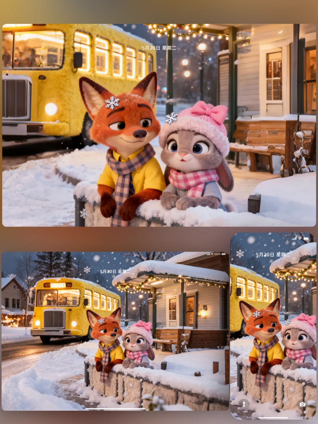 尼克朱迪毛绒冬日恋歌动态壁纸