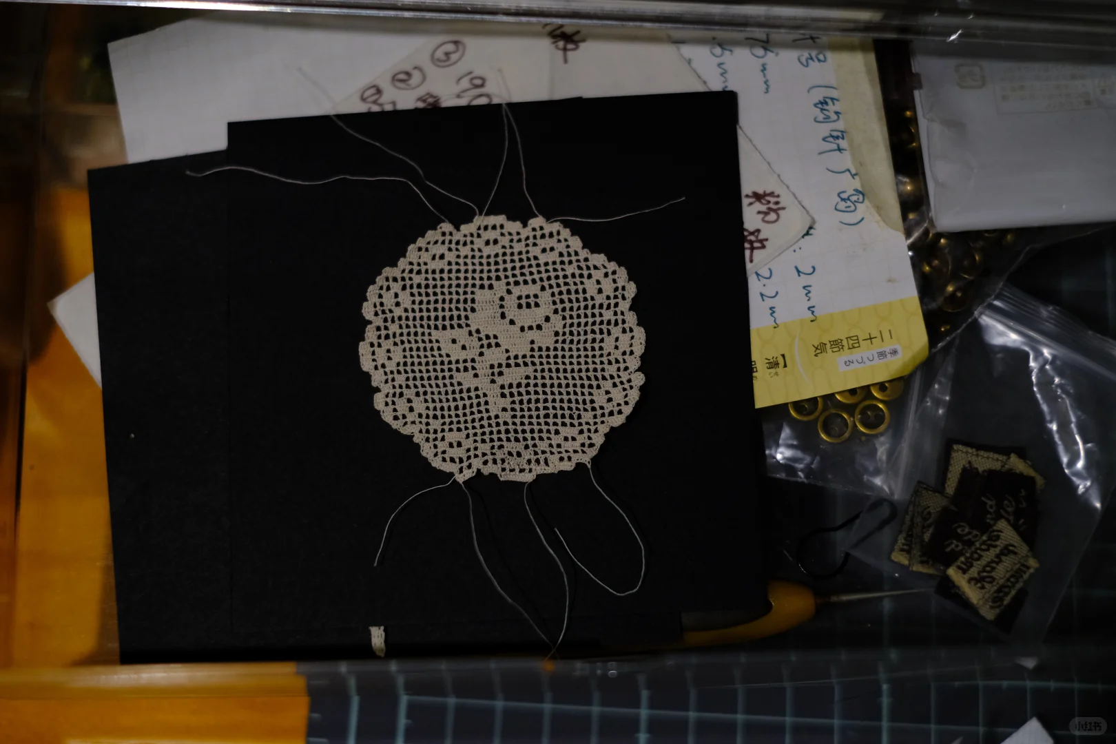 NO.004微钩♥玫瑰蕾丝花片B款（附图解）