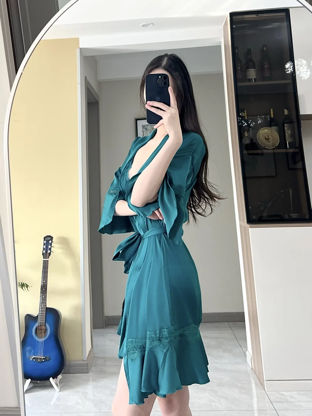 绝美宝石祖母绿睡裙