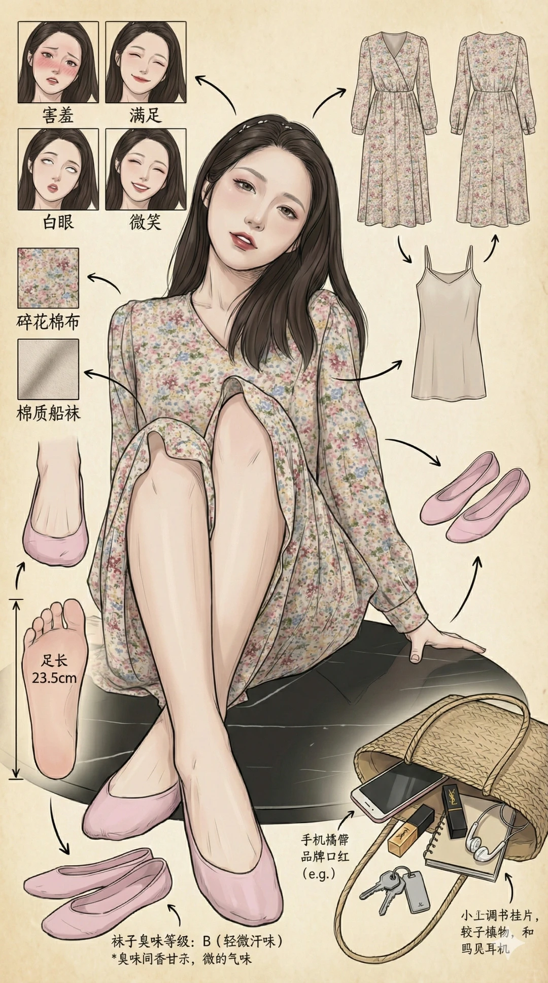 女人味的穿搭～复古碎花裙