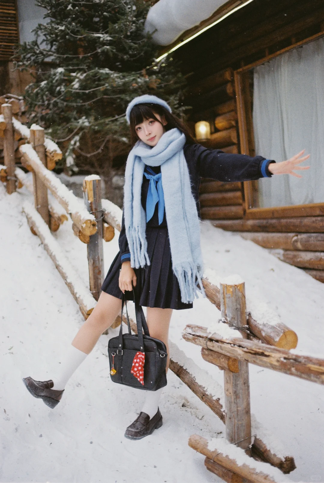 广州约拍｜胶片日系Jk雪景写真📷❄️