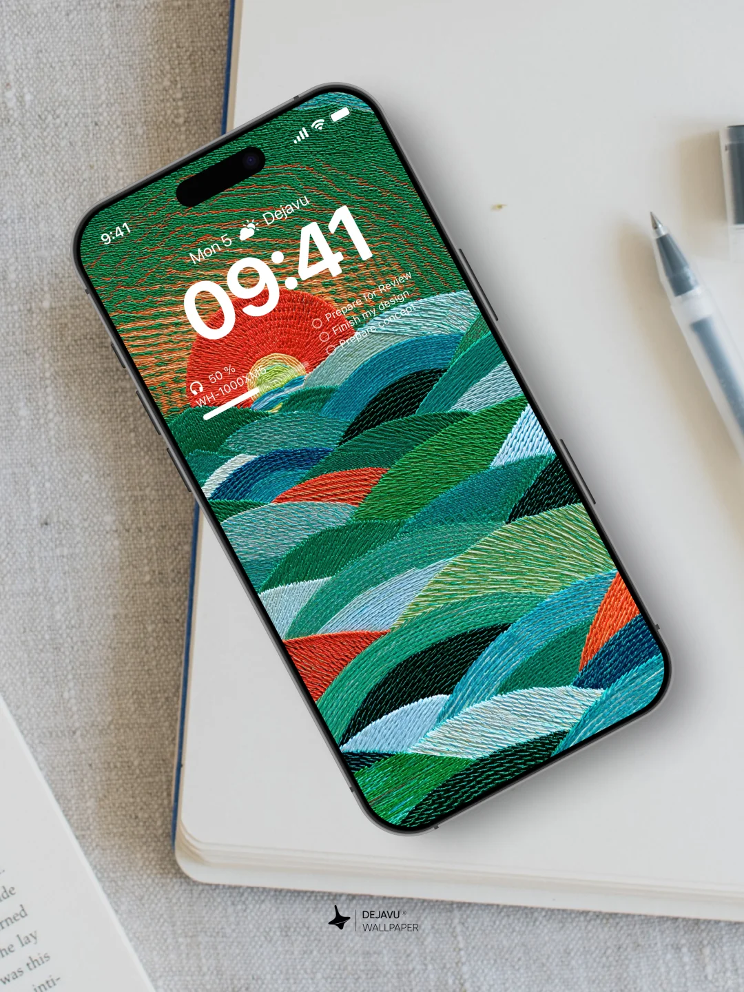 绣线绘山海·佐志子日出图｜每日壁纸｜614