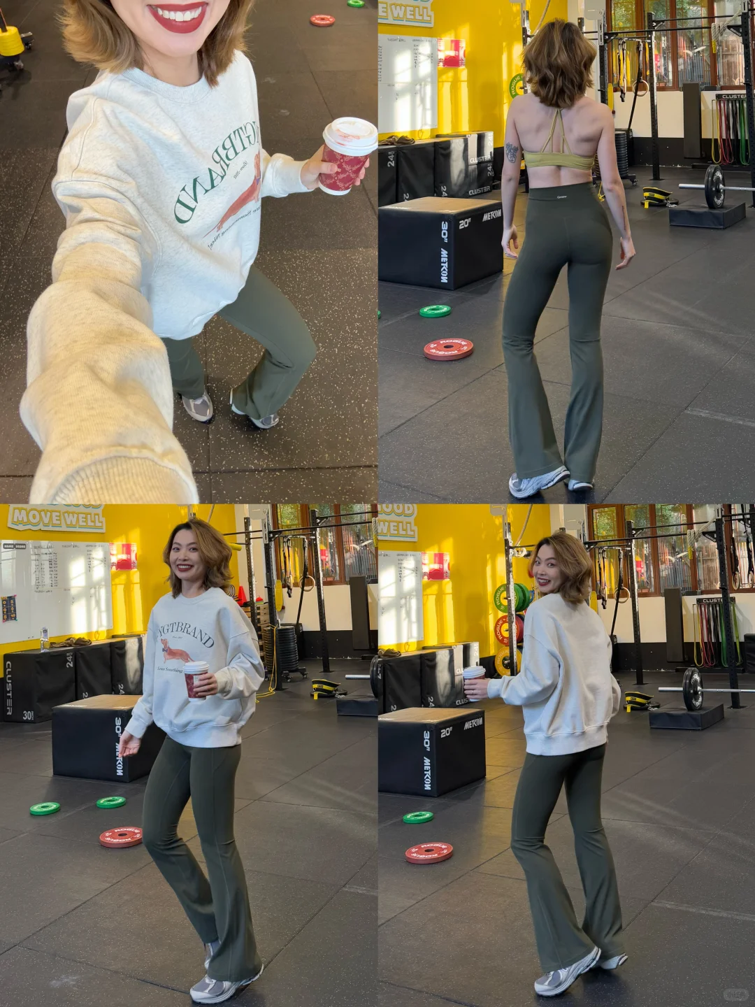 超级显腿长显腿细的一条微喇叭瑜伽裤