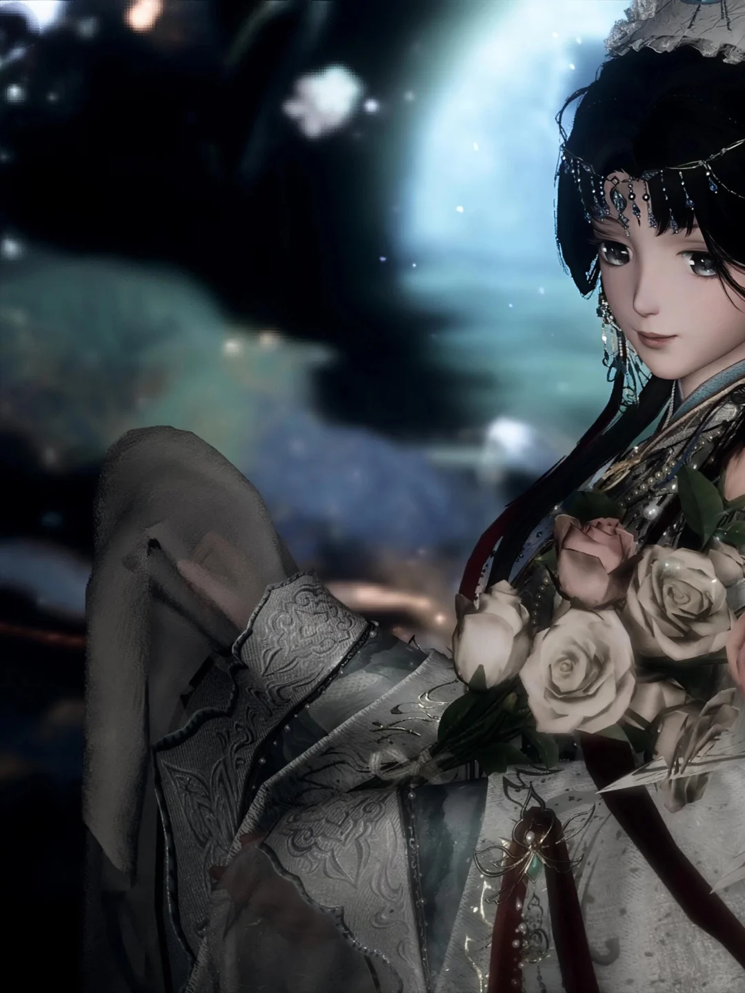 “美淑人之妖艳，因盼睐而倾城”