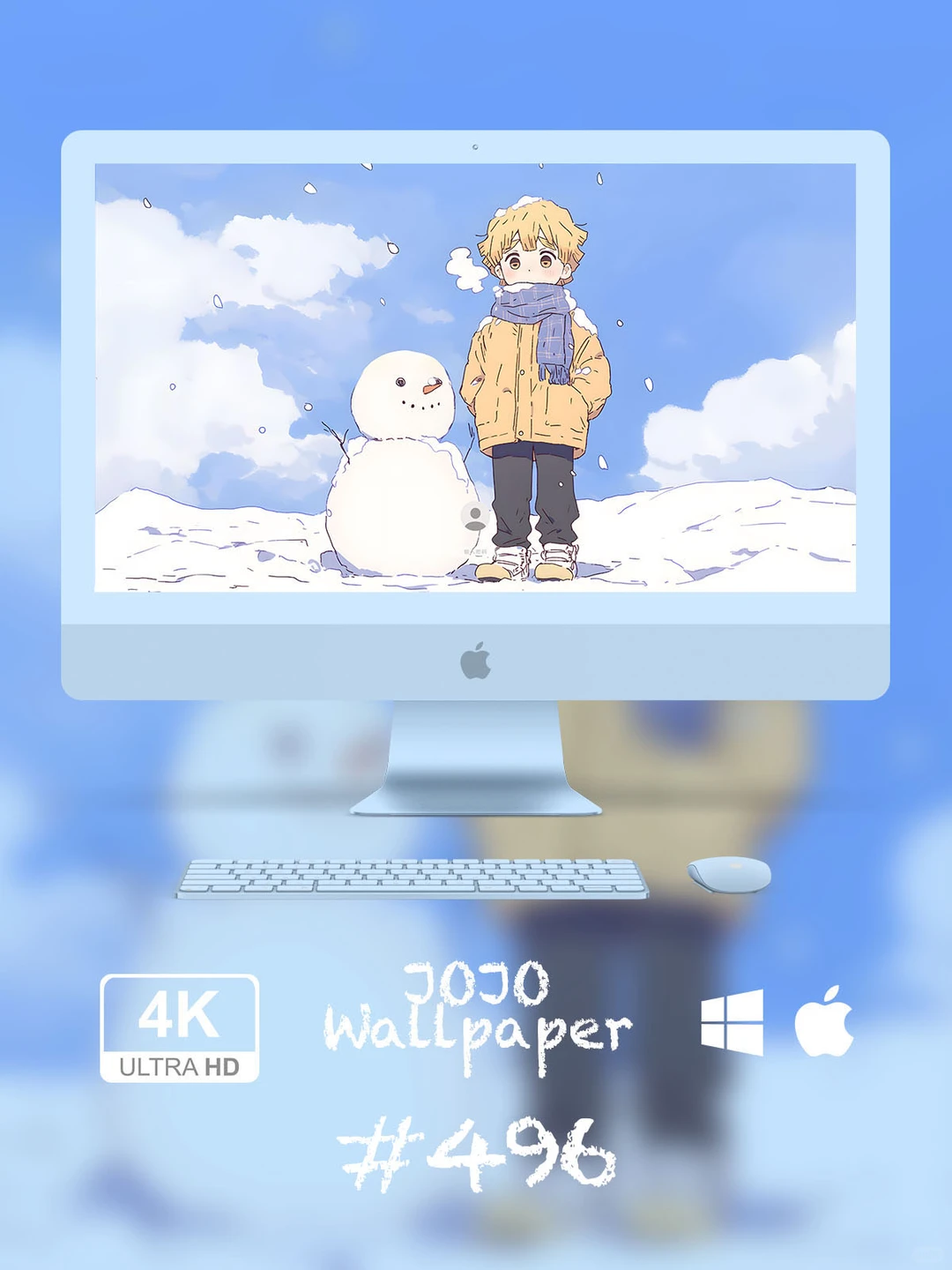 #496壁纸｜鬼灭之刃｜我妻善意｜⛄️