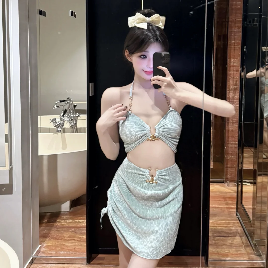 「薄荷绿纯欲泳衣｜一整个嫩到掐出水💧」