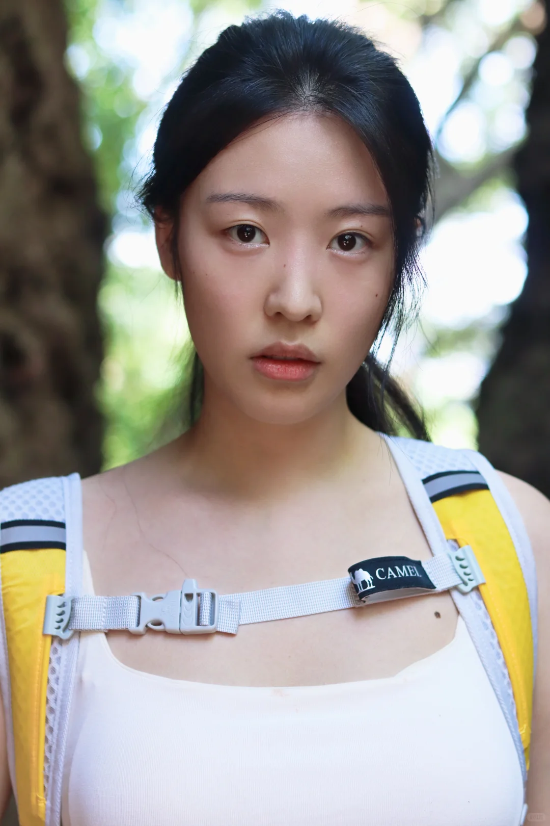 素颜自由，爽爽的登山爽！素颜就是最性感的