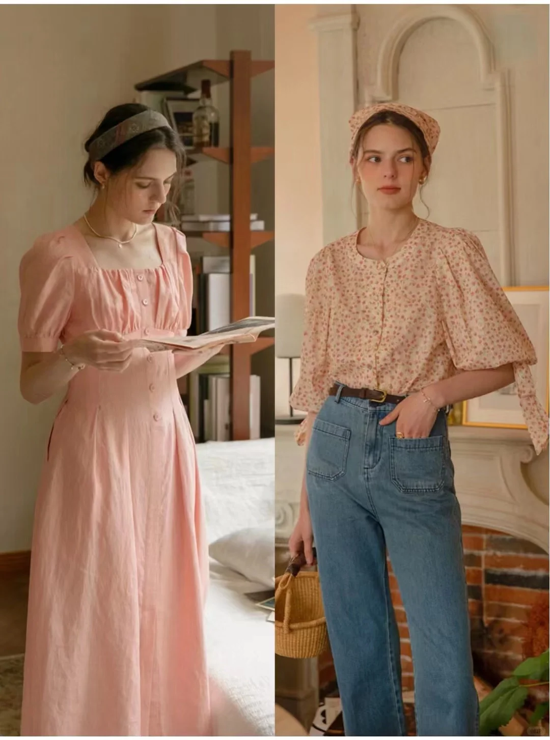 法式复古文艺艺术系女生日常穿搭灵感